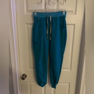Figs teal Zamora jogger scrub pants size S